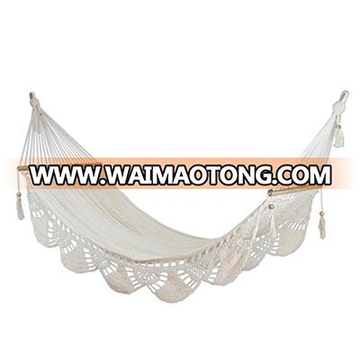 Classical canvas luxury oem custom logo tassel Nicaraguan hammock with cotton tassel